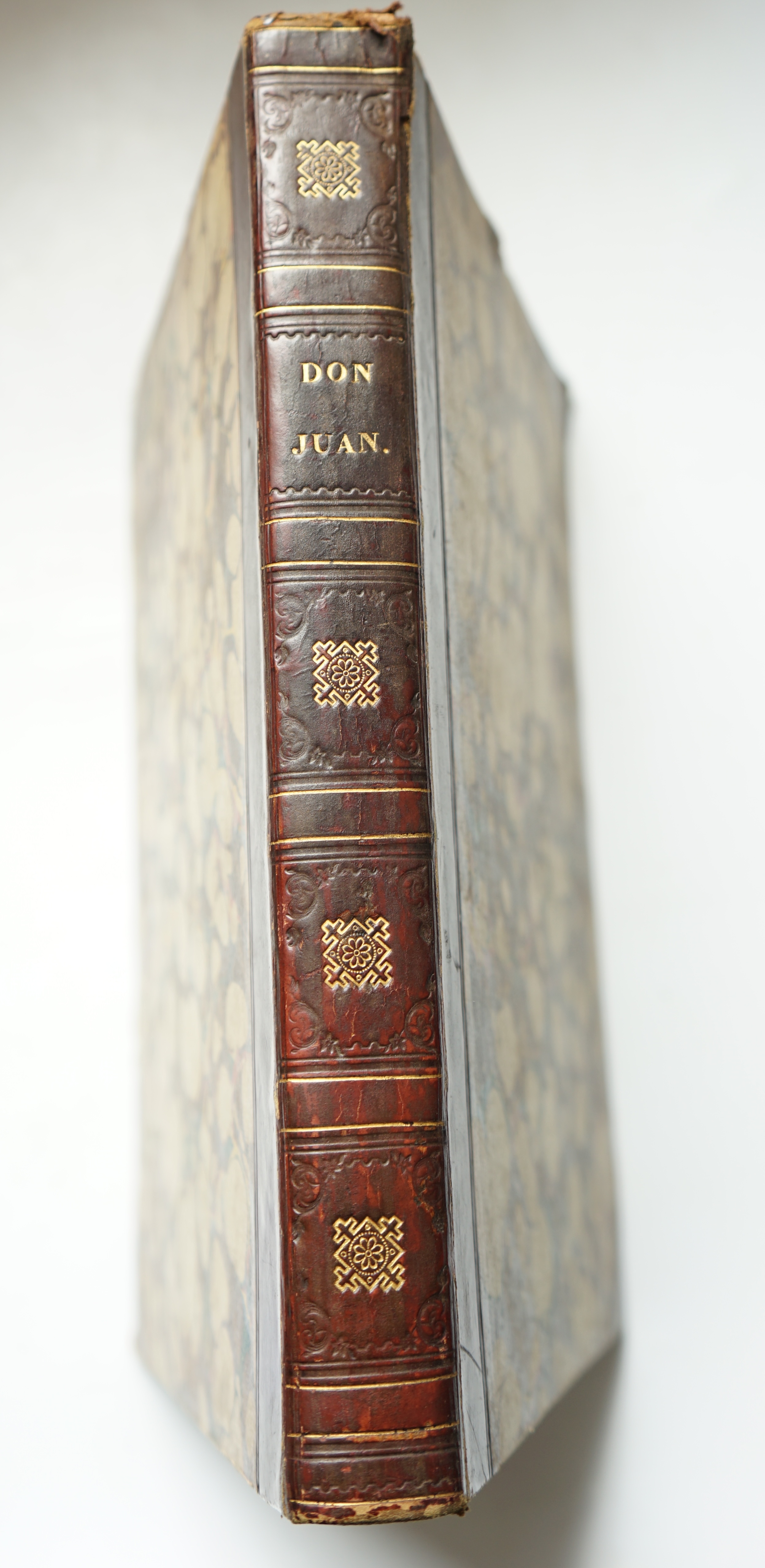 Byron, George Gordon Noel, Lord - Don Juan, Cantos 1 & 2, 1st edition, 4to, half calf with marbled boards, Thomas Davison, Whitefriars, [for John Murray], London, 1819.
